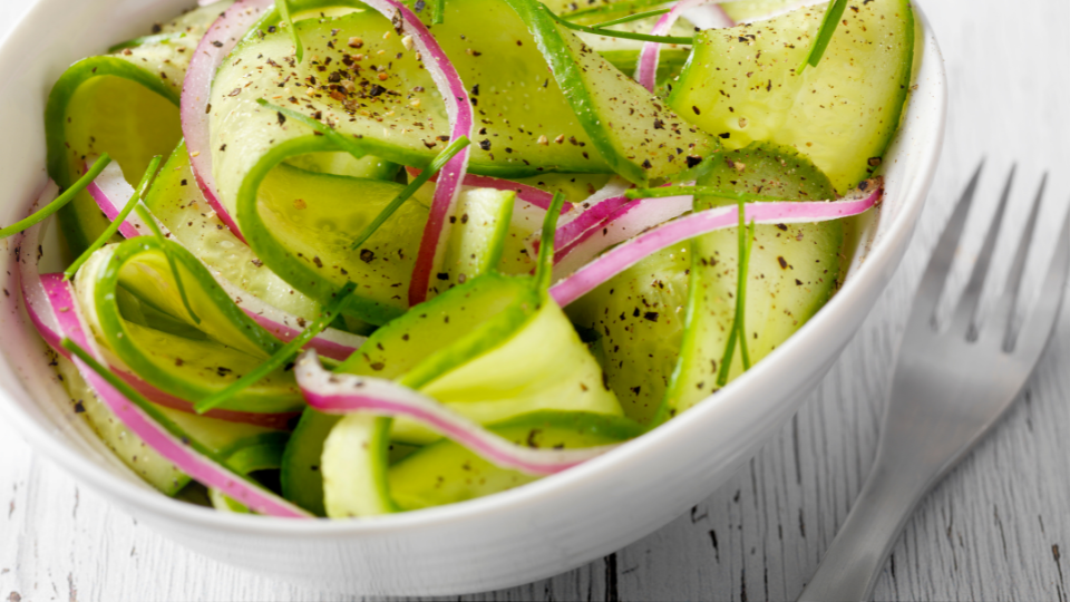 Cucumber and Red Onion Salad with ACV-Little Apple Treats