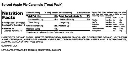 Spiced Apple Pie Apple Cider Caramels Treat Pack-Little Apple Treats